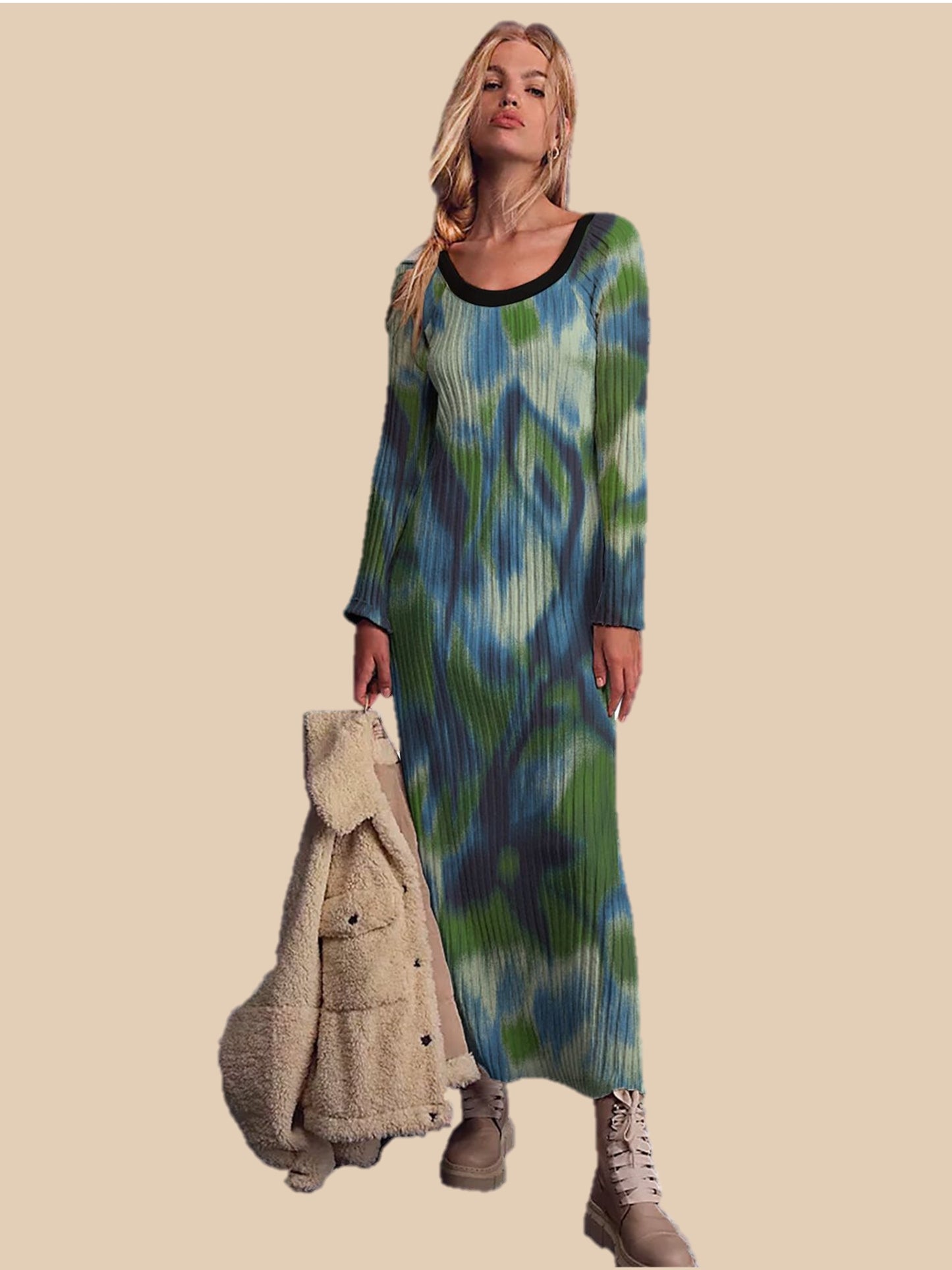 Tela Punto estampado Angora print Costa