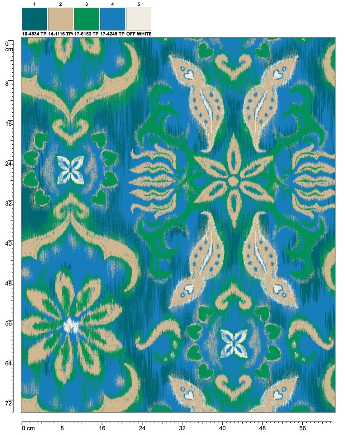 Tela Punto estampado Angora print Fleur