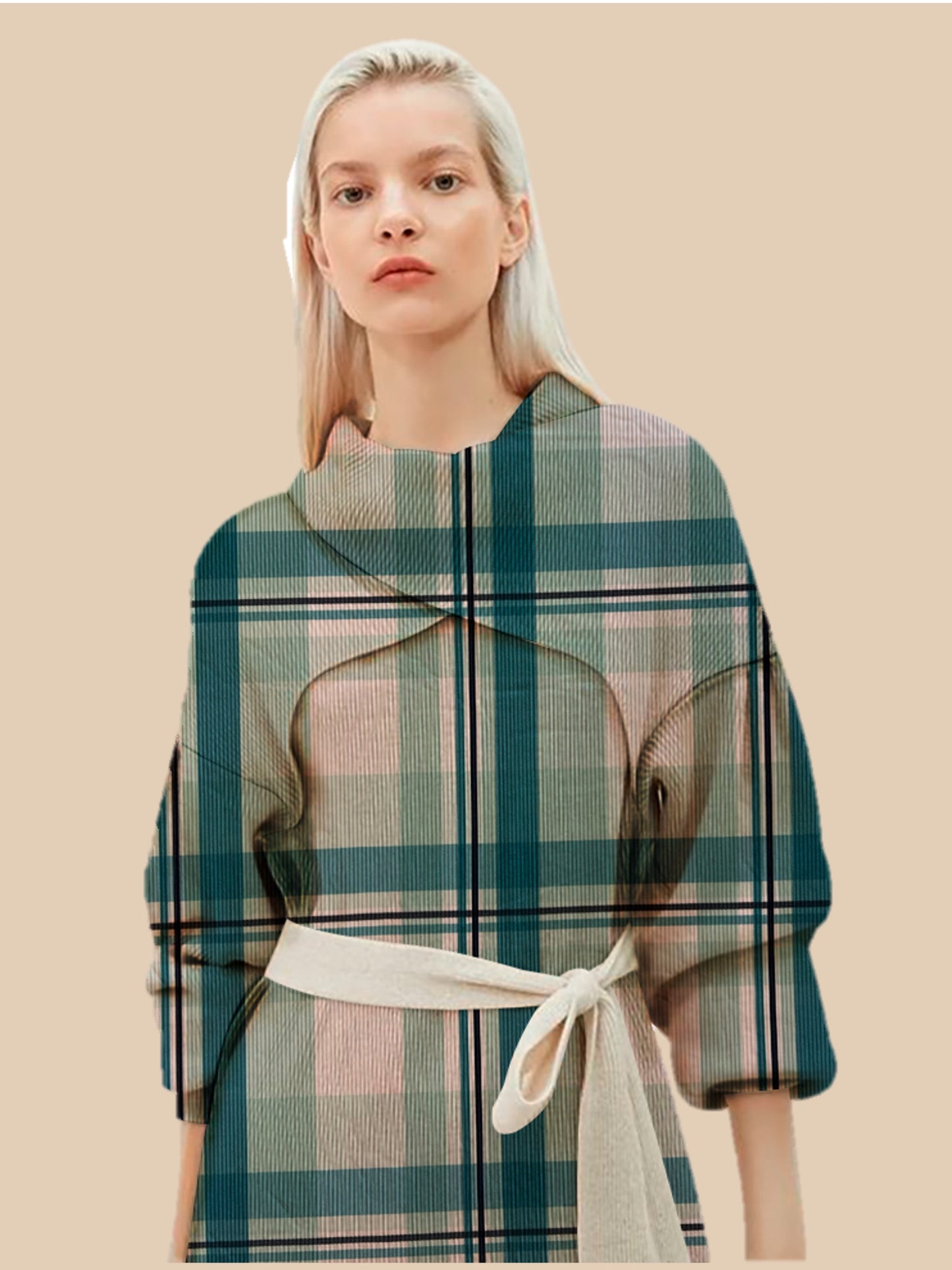 Tela Punto estampado Angora print Estefania