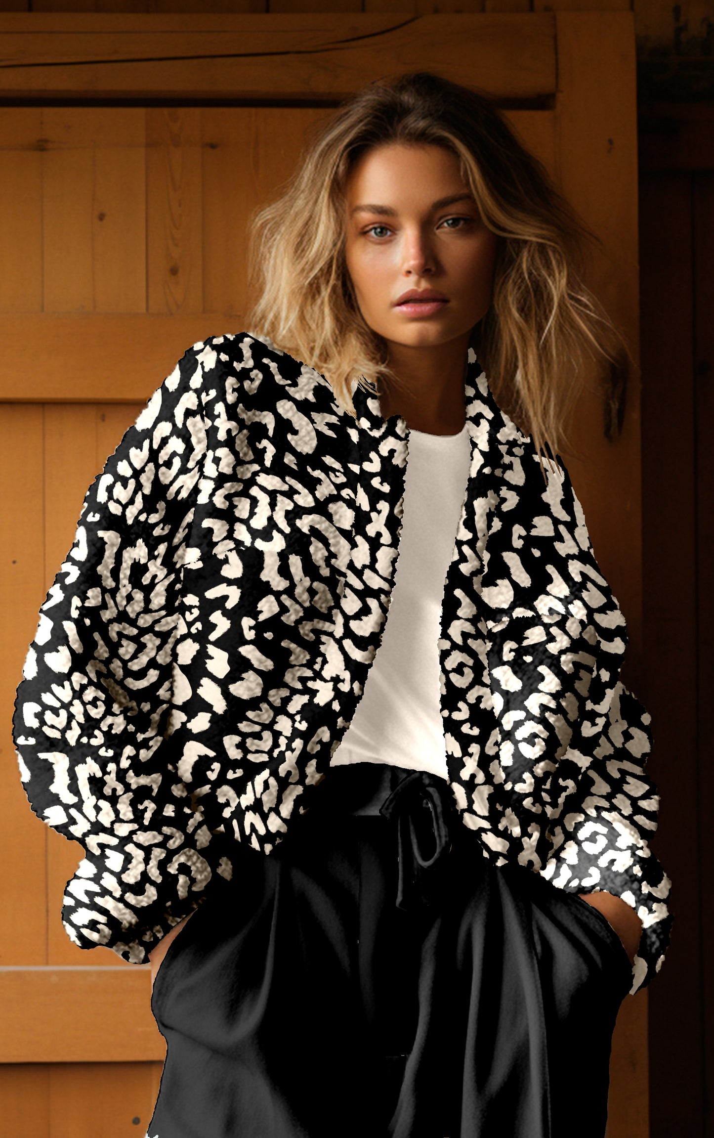 Tela Punto estampado Angora print Alice