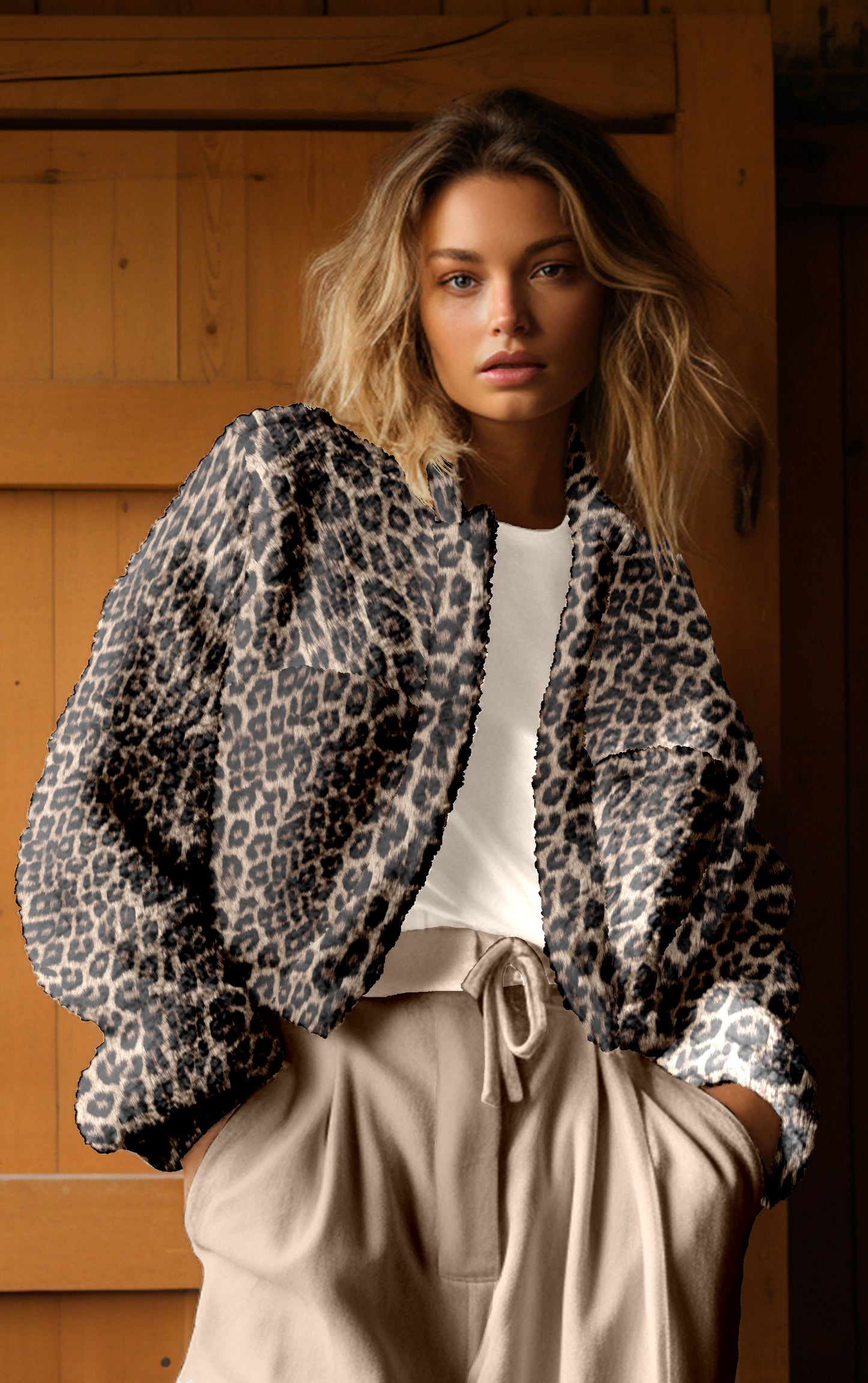 Tela Punto estampado Angora print Lemus