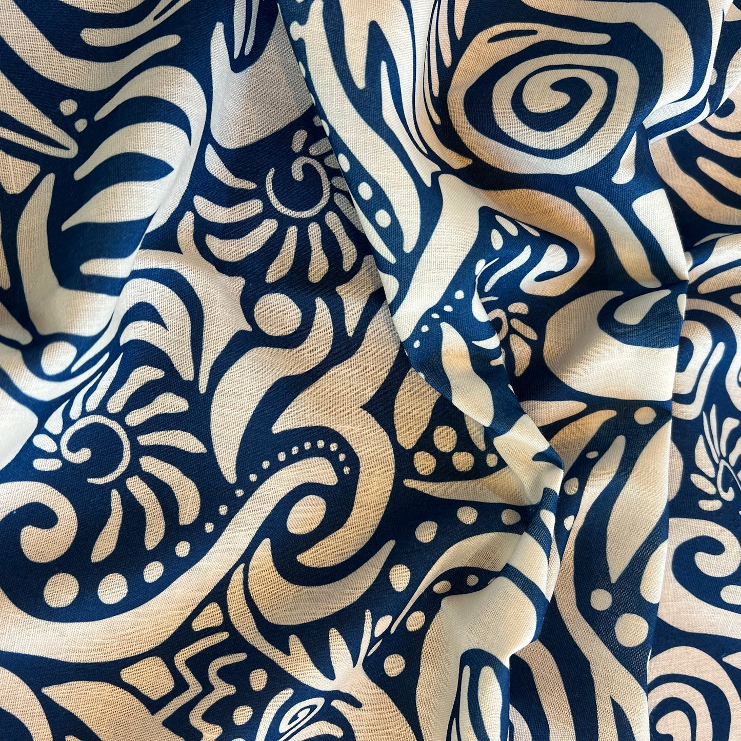 Tela Linen Print #023 Mediterraneo