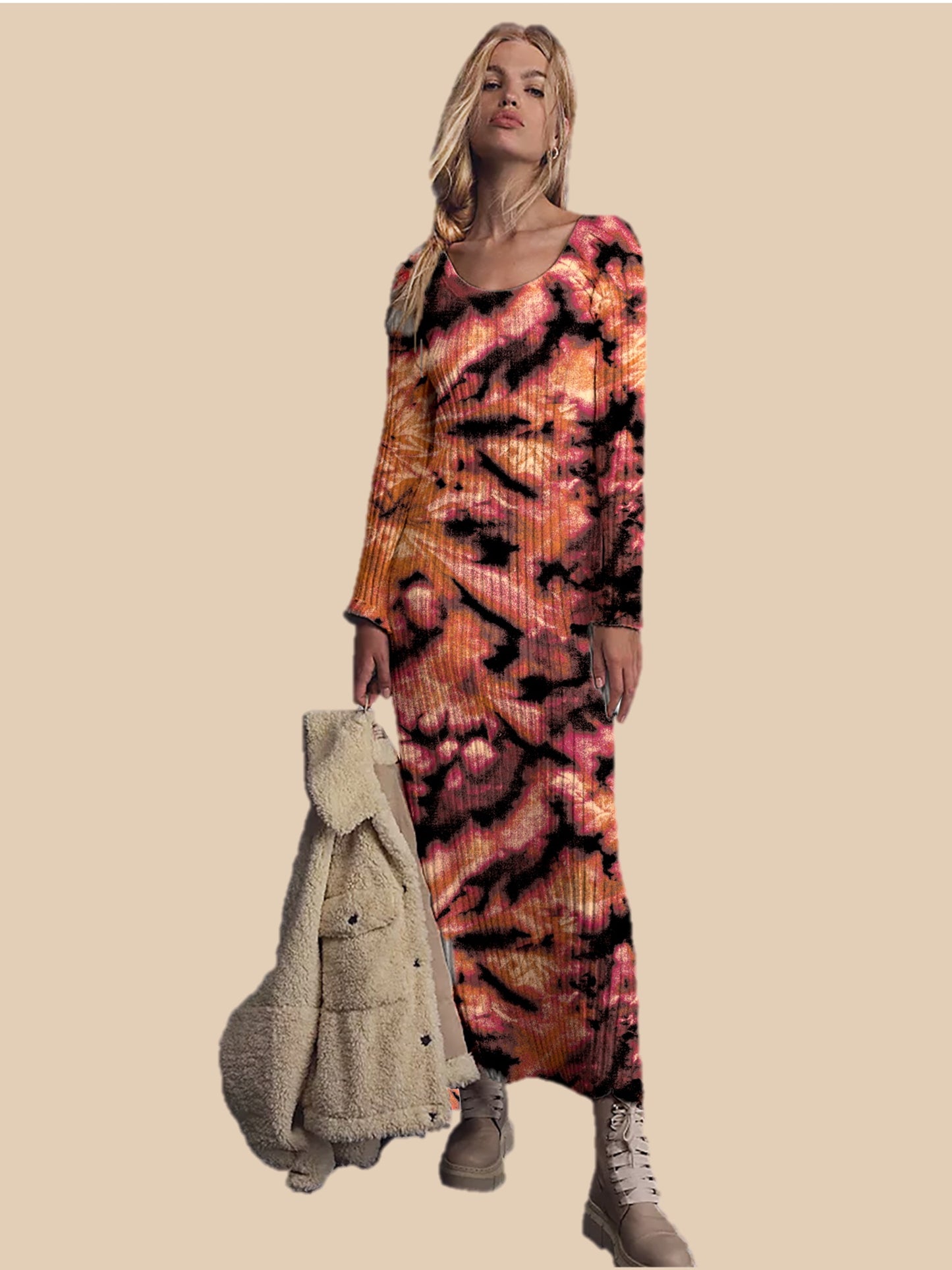 Tela Punto estampado Angora print Serafina